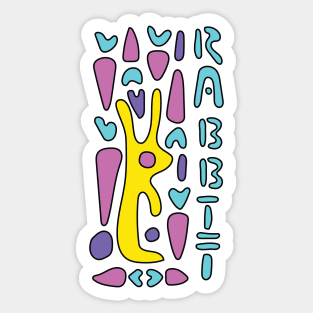 Rabbit with carrots Sticker